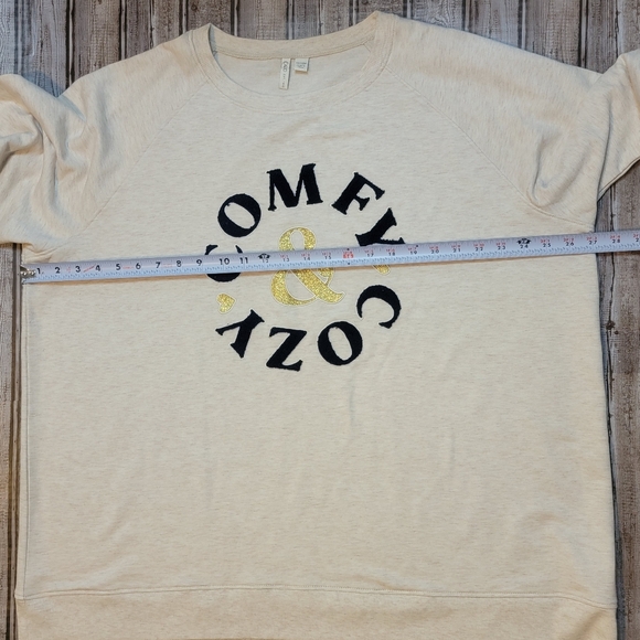 Cato Comfy & Cozy Beige Sweatshirt Size 22/24W - Picture 6 of 6